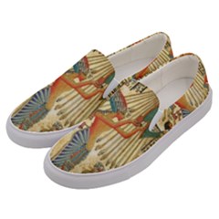 Egyptian Man Sun God Ra Amun Men s Canvas Slip Ons by Celenk