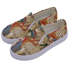 Egyptian Man Sun God Ra Amun Kids  Canvas Slip Ons by Celenk