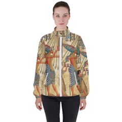 Egyptian Man Sun God Ra Amun Women s High Neck Windbreaker by Celenk