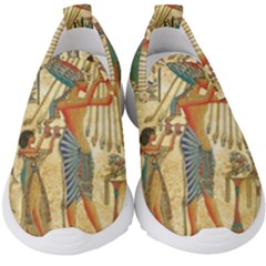 Egyptian Man Sun God Ra Amun Kids  Slip On Sneakers by Celenk