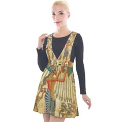 Egyptian Man Sun God Ra Amun Plunge Pinafore Velour Dress