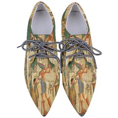 Egyptian Man Sun God Ra Amun Pointed Oxford Shoes by Celenk