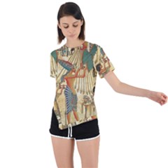 Egyptian Man Sun God Ra Amun Asymmetrical Short Sleeve Sports Tee