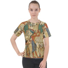 Egyptian Man Sun God Ra Amun Women s Sport Raglan Tee