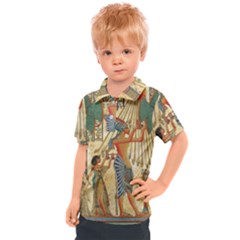 Egyptian Man Sun God Ra Amun Kids  Polo Tee