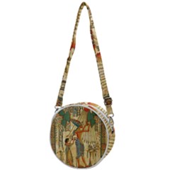 Egyptian Man Sun God Ra Amun Crossbody Circle Bag