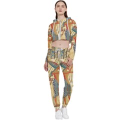 Egyptian Man Sun God Ra Amun Cropped Zip Up Lounge Set by Celenk