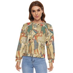 Egyptian Man Sun God Ra Amun Women s Long Sleeve Raglan Tee