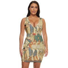 Egyptian Man Sun God Ra Amun Draped Bodycon Dress