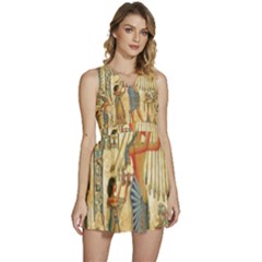 Egyptian Man Sun God Ra Amun Sleeveless High Waist Mini Dress