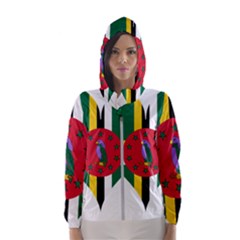 Heart Love Flag Antilles Island Women s Hooded Windbreaker by Celenk