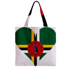 Heart Love Flag Antilles Island Zipper Grocery Tote Bag by Celenk