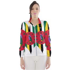 Heart Love Flag Antilles Island Women s Windbreaker by Celenk