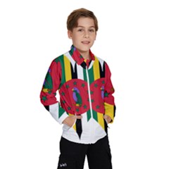 Heart Love Flag Antilles Island Kids  Windbreaker by Celenk