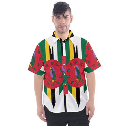 Heart Love Flag Antilles Island Men s Short Sleeve Shirt by Celenk