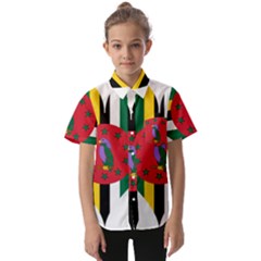 Heart Love Flag Antilles Island Kids  Short Sleeve Shirt by Celenk