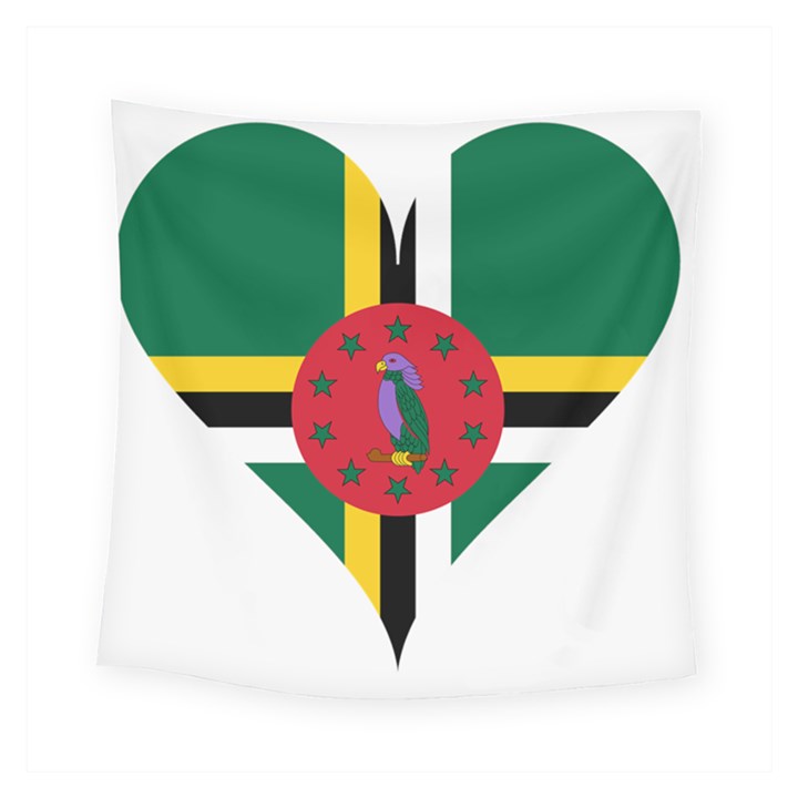 Heart Love Flag Antilles Island Square Tapestry (Small)