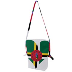 Heart Love Flag Antilles Island Folding Shoulder Bag by Celenk