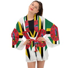 Heart Love Flag Antilles Island Long Sleeve Kimono by Celenk