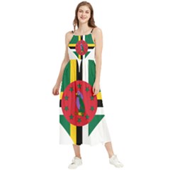 Heart Love Flag Antilles Island Boho Sleeveless Summer Dress by Celenk