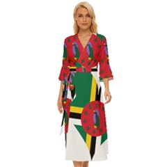 Heart Love Flag Antilles Island Midsummer Wrap Dress by Celenk