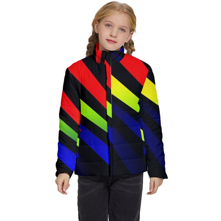 Graphic Design Computer Graphics Kids  Puffer Bubble Jacket Coat