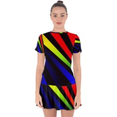 Graphic Design Computer Graphics Drop Hem Mini Chiffon Dress by Celenk