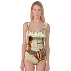 Egyptian Tutunkhamun Pharaoh Design Princess Tank Leotard  by Celenk