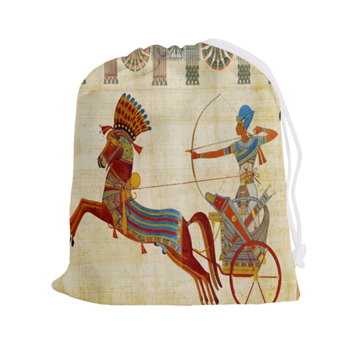 Egyptian Tutunkhamun Pharaoh Design Drawstring Pouch (2XL)