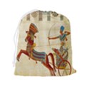 Egyptian Tutunkhamun Pharaoh Design Drawstring Pouch (2XL) View2