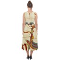 Egyptian Tutunkhamun Pharaoh Design Midi Tie-Back Chiffon Dress View2