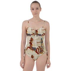 Egyptian Tutunkhamun Pharaoh Design Sweetheart Tankini Set by Celenk