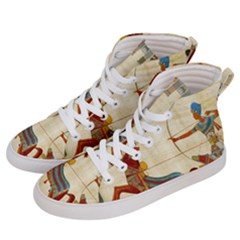 Egyptian Tutunkhamun Pharaoh Design Men s Hi-top Skate Sneakers by Celenk