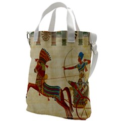 Egyptian Tutunkhamun Pharaoh Design Canvas Messenger Bag by Celenk