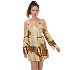 Egyptian Tutunkhamun Pharaoh Design Boho Dress by Celenk