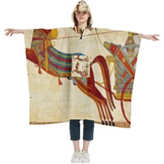 Egyptian Tutunkhamun Pharaoh Design Women s Hooded Rain Ponchos by Celenk