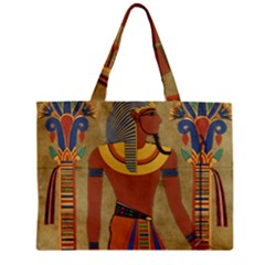 Egyptian Tutunkhamun Pharaoh Design Zipper Mini Tote Bag by Celenk