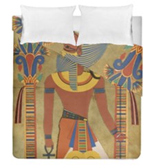 Egyptian Tutunkhamun Pharaoh Design Duvet Cover Double Side (queen Size) by Celenk