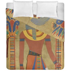 Egyptian Tutunkhamun Pharaoh Design Duvet Cover Double Side (california King Size) by Celenk