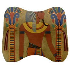 Egyptian Tutunkhamun Pharaoh Design Velour Head Support Cushion by Celenk