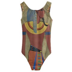 Egyptian Tutunkhamun Pharaoh Design Kids  Cut-out Back One Piece Swimsuit by Celenk