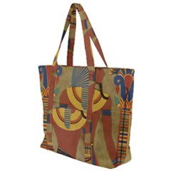 Egyptian Tutunkhamun Pharaoh Design Zip Up Canvas Bag by Celenk