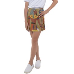 Egyptian Tutunkhamun Pharaoh Design Kids  Tennis Skirt by Celenk