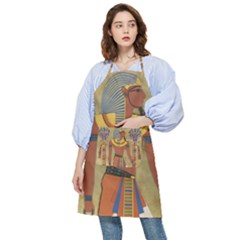 Egyptian Tutunkhamun Pharaoh Design Pocket Apron by Celenk