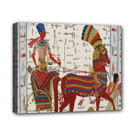 Egyptian Tutunkhamun Pharaoh Design Canvas 10  X 8  (stretched) by Celenk