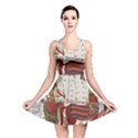 Egyptian Tutunkhamun Pharaoh Design Reversible Skater Dress View1