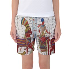 Egyptian Tutunkhamun Pharaoh Design Women s Basketball Shorts by Celenk