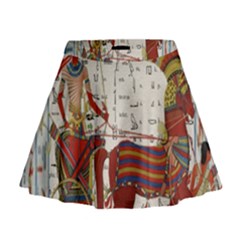 Egyptian Tutunkhamun Pharaoh Design Mini Flare Skirt by Celenk