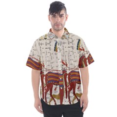 Egyptian Tutunkhamun Pharaoh Design Men s Short Sleeve Shirt