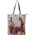 Egyptian Tutunkhamun Pharaoh Design Double Zip Up Tote Bag View1